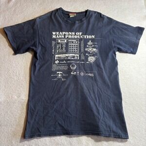 Exact Science Mens Shirt Weapons Mass Production Make Music Not War Graphic M